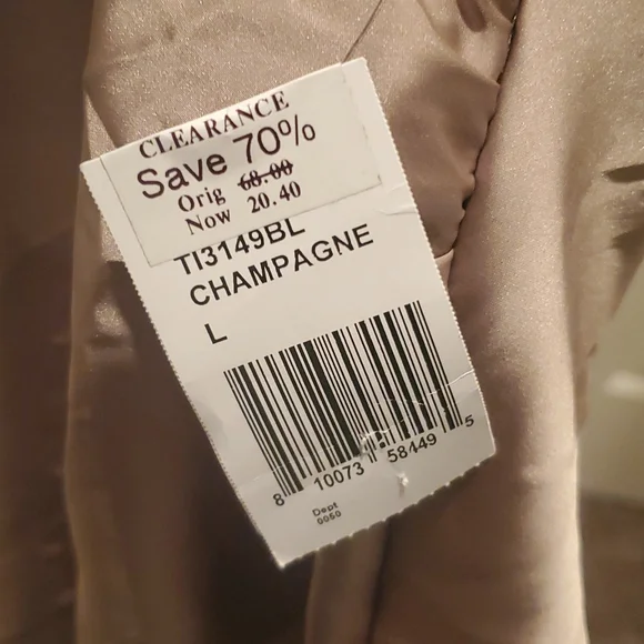 Fore Womens Beige Satin Tie Strap Party Cami Top NWT sz L - Picture 8 of 9